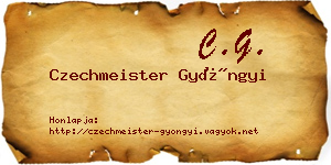 Czechmeister Gyöngyi névjegykártya