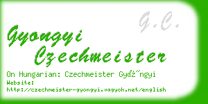 gyongyi czechmeister business card